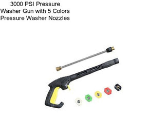 3000 PSI Pressure Washer Gun with 5 Colors Pressure Washer Nozzles