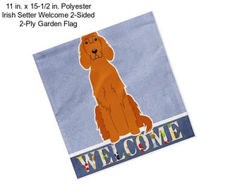 11 in. x 15-1/2 in. Polyester Irish Setter Welcome 2-Sided 2-Ply Garden Flag