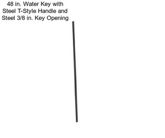 48 in. Water Key with Steel T-Style Handle and Steel 3/8 in. Key Opening