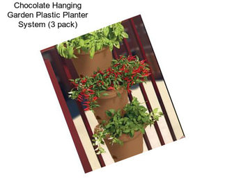 Chocolate Hanging Garden Plastic Planter System (3 pack)