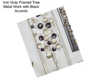 Iron Gray Framed Tree Metal Work with Black Accents