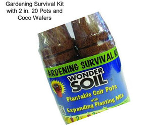 Gardening Survival Kit with 2 in. 20 Pots and Coco Wafers