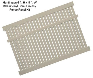 Huntington 6 ft. H x 8 ft. W Khaki Vinyl Semi-Privacy Fence Panel Kit