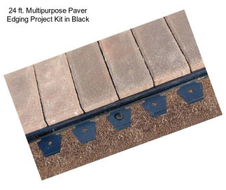 24 ft. Multipurpose Paver Edging Project Kit in Black