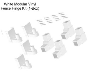 White Modular Vinyl Fence Hinge Kit (1-Box)