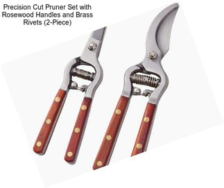 Precision Cut Pruner Set with Rosewood Handles and Brass Rivets (2-Piece)