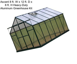 Ascent 8 ft. W x 12 ft. D x 8 ft. H Heavy-Duty Aluminum Greenhouse Kit