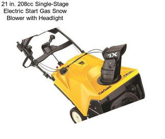 21 in. 208cc Single-Stage Electric Start Gas Snow Blower with Headlight