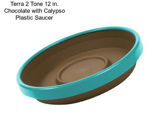 Terra 2 Tone 12 in. Chocolate with Calypso Plastic Saucer