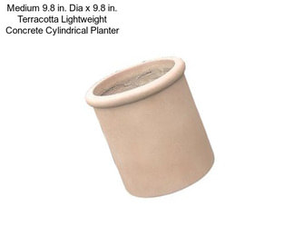 Medium 9.8 in. Dia x 9.8 in. Terracotta Lightweight Concrete Cylindrical Planter