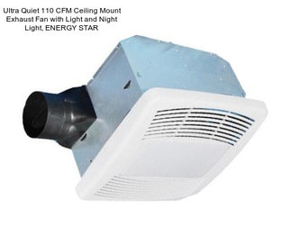 Ultra Quiet 110 CFM Ceiling Mount Exhaust Fan with Light and Night Light, ENERGY STAR