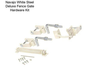 Navajo White Steel Deluxe Fence Gate Hardware Kit