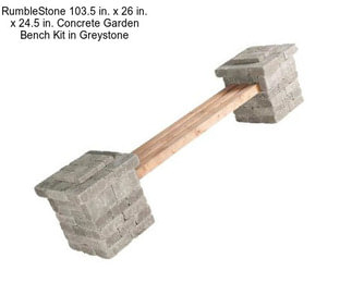 RumbleStone 103.5 in. x 26 in. x 24.5 in. Concrete Garden Bench Kit in Greystone