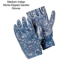 Medium Indigo Nitrile-Dipped Garden Gloves