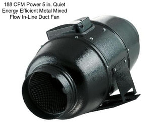188 CFM Power 5 in. Quiet Energy Efficient Metal Mixed Flow In-Line Duct Fan