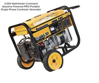 5,000-Watt Kohler Command Gasoline Powered PRO Portable Single Phase Contractor Generator