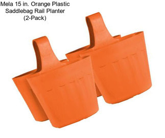 Mela 15 in. Orange Plastic Saddlebag Rail Planter (2-Pack)