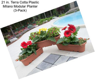 21 in. Terra Cotta Plastic Milano Modular Planter (3-Pack)