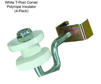 White T-Post Corner Polyrope Insulator (4-Pack)