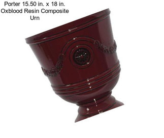 Porter 15.50 in. x 18 in. Oxblood Resin Composite Urn