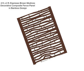 4 ft. x 2 ft. Espresso Brown Modinex Decorative Composite Fence Panel in Bamboo Design