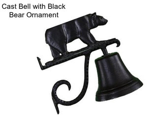 Cast Bell with Black Bear Ornament