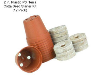 2 in. Plastic Pot Terra Cotta Seed Starter Kit (12 Pack)