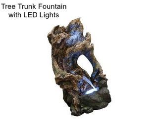 Tree Trunk Fountain with LED Lights