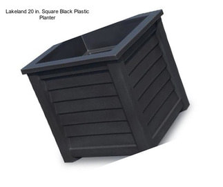 Lakeland 20 in. Square Black Plastic Planter