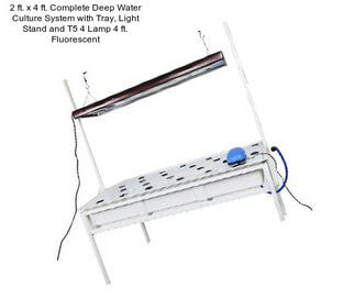 2 ft. x 4 ft. Complete Deep Water Culture System with Tray, Light Stand and T5 4 Lamp 4 ft. Fluorescent