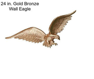 24 in. Gold Bronze Wall Eagle