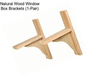 Natural Wood Window Box Brackets (1-Pair)