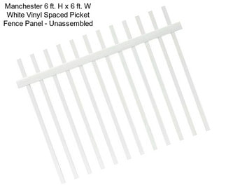 Manchester 6 ft. H x 6 ft. W White Vinyl Spaced Picket Fence Panel - Unassembled