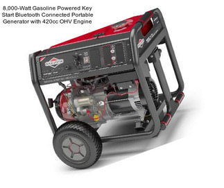 8,000-Watt Gasoline Powered Key Start Bluetooth Connected Portable Generator with 420cc OHV Engine