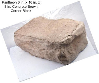 Pantheon 6 in. x 16 in. x 8 in. Concrete Brown Corner Block