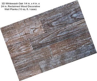 3D Whitewash Oak 1/4 in. x 4 in. x 24 in. Reclaimed Wood Decorative Wall Planks (10 sq. ft. / case)