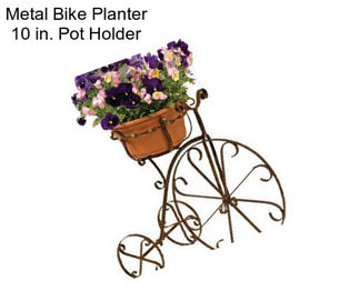 Metal Bike Planter 10 in. Pot Holder