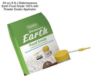 64 oz.(4 lb.) Diatomaceous Earth Food Grade 100% with Powder Duster Applicator