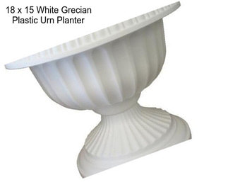 18 x 15 White Grecian Plastic Urn Planter