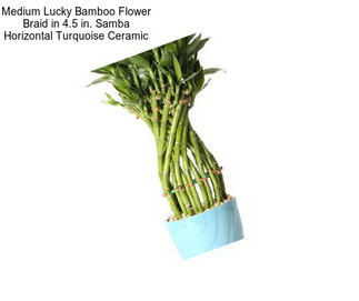 Medium Lucky Bamboo Flower Braid in 4.5 in. Samba Horizontal Turquoise Ceramic