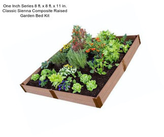 One Inch Series 8 ft. x 8 ft. x 11 in. Classic Sienna Composite Raised Garden Bed Kit