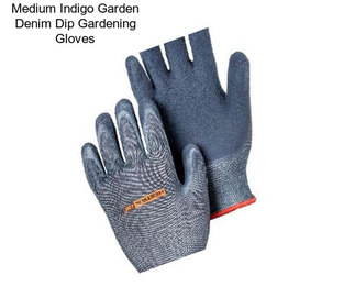 Medium Indigo Garden Denim Dip Gardening Gloves