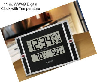 11 in. WWVB Digital Clock with Temperature