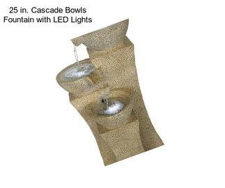 25 in. Cascade Bowls Fountain with LED Lights
