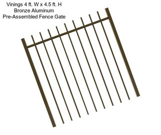 Vinings 4 ft. W x 4.5 ft. H Bronze Aluminum Pre-Assembled Fence Gate