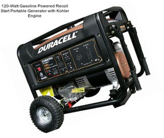 120-Watt Gasoline Powered Recoil Start Portable Generator with Kohler Engine