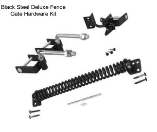 Black Steel Deluxe Fence Gate Hardware Kit