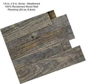 1/4 in. x 5 in. Snow - Weathered 100% Reclaimed Wood Wall Paneling (20 sq. ft./box)