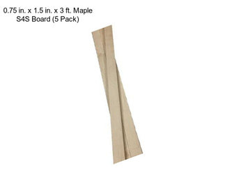 0.75 in. x 1.5 in. x 3 ft. Maple S4S Board (5 Pack)