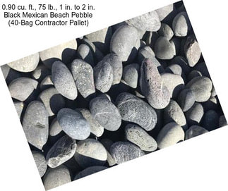 0.90 cu. ft., 75 lb., 1 in. to 2 in. Black Mexican Beach Pebble (40-Bag Contractor Pallet)